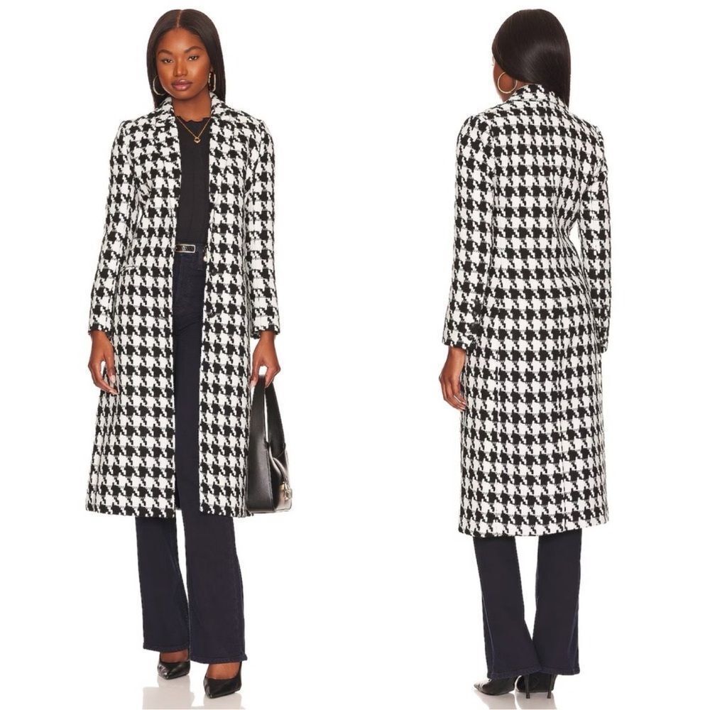 NWT L’agence Xander Houndstooth Coat XS/0